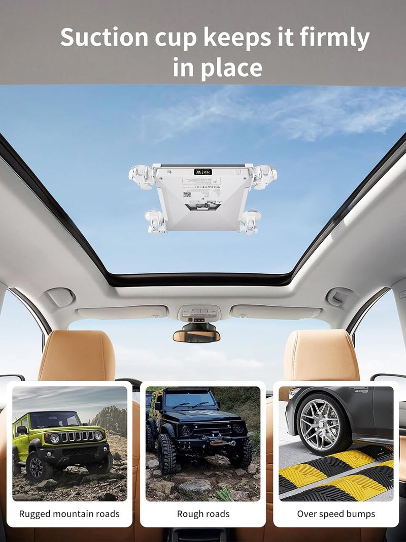 PeakDo Starlink Mini Mount,180°Rotatable Starlink Mini Suction Cup Mount with Large Durable Suction Cup,Strong Frame,35mm Extendable Starlink Mini Mount Kit for Car Sunroof,RV,Boat,Airplane - Image 4